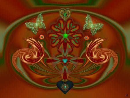 Lust of Green - eye candy, collage, 3d, fractal, abstract