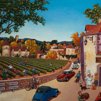 Sunshine over vineyards-Michael Stockdale