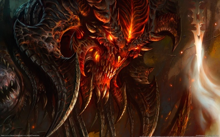 Monster - ation, soul, a demon, diablo, horns, cg, monster, fantasy, fire, hd, fangs, adventure, video game, diablo 3