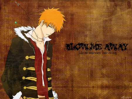 Blow me Away - sexy, cool, kurosaki, hair, anime, ichigo, shinigami, blonde