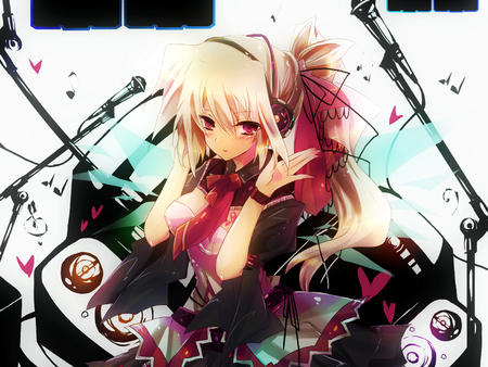 Listen To The Music - girl, music, anime, pink