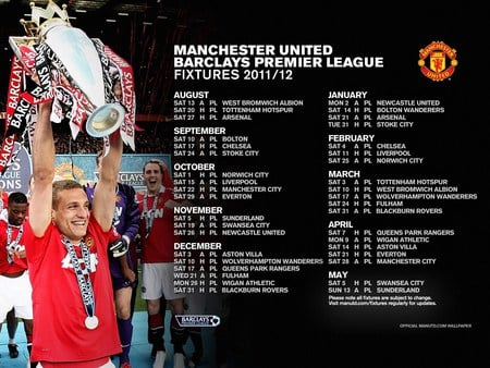 MANCHESTER UNITED 2011/12 FIXTURES - man utd, manchester united, red devils, champions