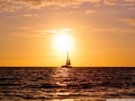 Sailboat at sunset