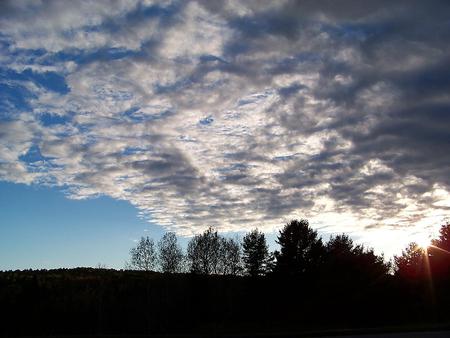 skowhegan, maine - maine, sky, trees, sun, skowhegan