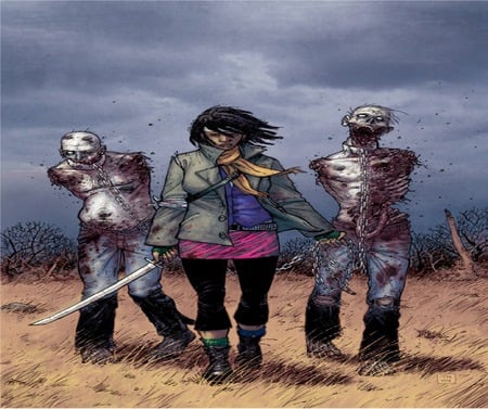 THE  WALKING DEAD MICHONNE - comic, michonne, sword, the walking dead, zombies