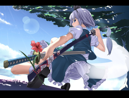 Konpaku Youmu - konpaku youmu, touhou, myon, swords