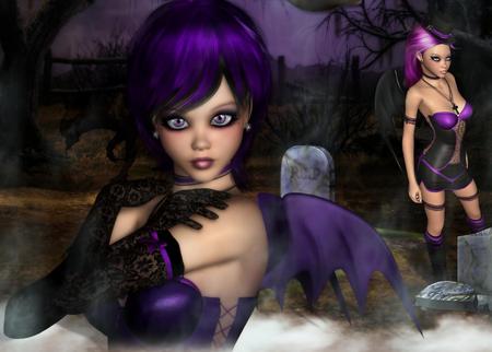 Gothic Angel - 3d, fantasy, angel, gothic