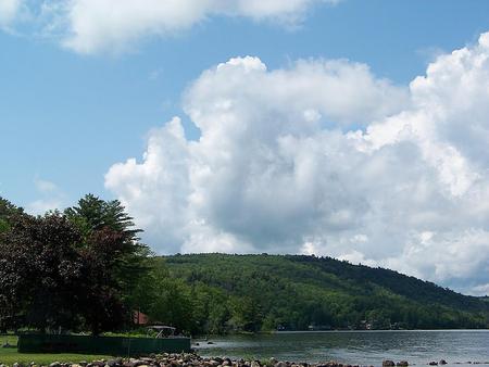 clearwater lake, industry, maine - lake, maine, sky, industry