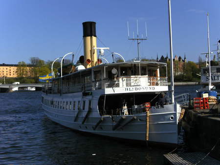 Old steamboat - white, steam, sweden, stockholm