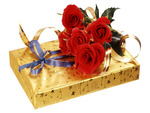 Gift with roses