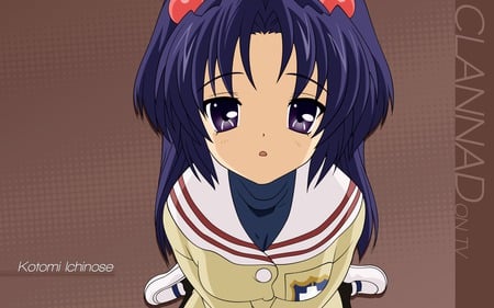 Kotomi Ichinose - blue hair, kotomi ichinose, clannad, long hair, schoolgirl, uniform