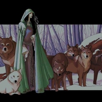 Lady and Her Wolves