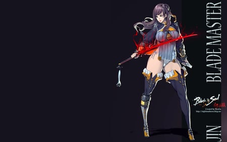 Blademaster - blademaster, jin, katana, fire, blade, soul