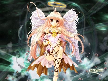 Anime angel - doll, anime, girl, drawing, abstract, angel