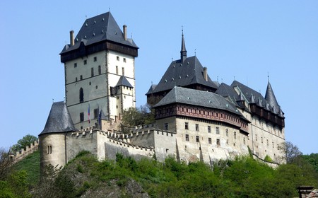 Karlstejn Castle, Bohemia - bohemia, monument, summer, karlstejn, architecture, czech, castle