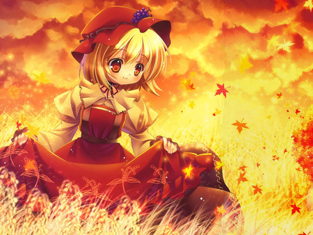 Fire anime - doll, anime, girl, fantasy