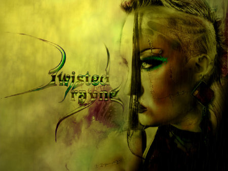 twisted rayne... black horizion - wallpaper, rain, amazing, steampunk, smoke, makeup, wild, woman, future, face, rayne, shaved, gothic, yellow, lace, cg, profile, punk, cyber, new