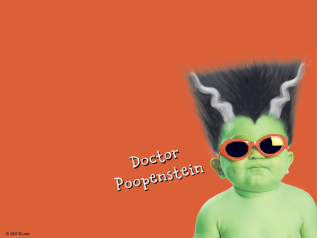 Franken Baby - alien, baby, green, funny, frankenstein