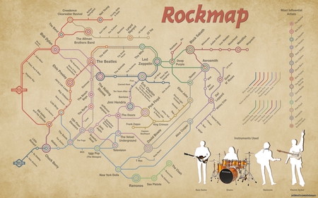 rockmap - music, rock, queens, map