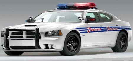 Detroit Police Car - usa, police, renault, stripy