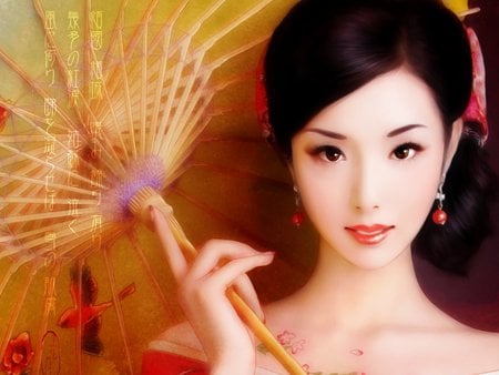 Doll skin - pretty, people, woman, chinese, face, doll, japanese