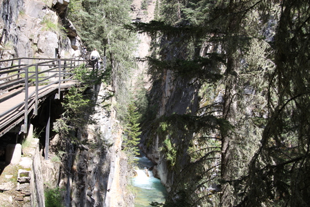 Canyons at Banff Alberta National Park 37 - wood, nature, cliff, photography, canyons, green, rivers, bridge