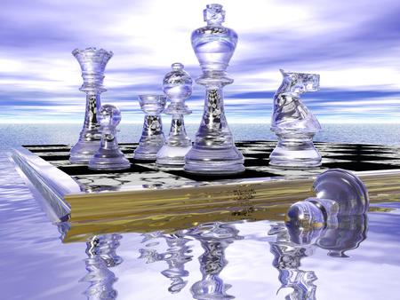 glass chess set wallpaper