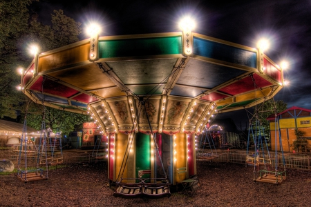 Wonder Wheel - amusement, wonder, night, park, multi, wheel, architecture, colors, lights