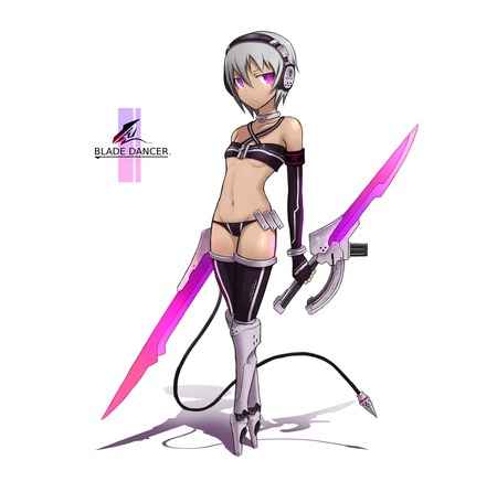 Gia - tail, blades, headphones, gia, anime