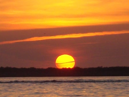 Sunset - image, nature, sunset, sea