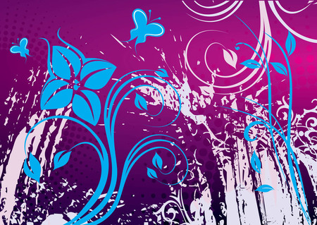 NATURES  GRUNGE - white, purple, vector, blue