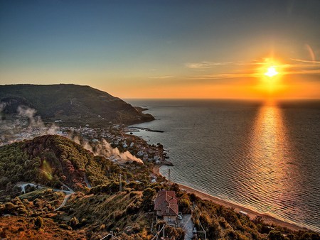 The Vista - sea view, sun, city, sunset, sea