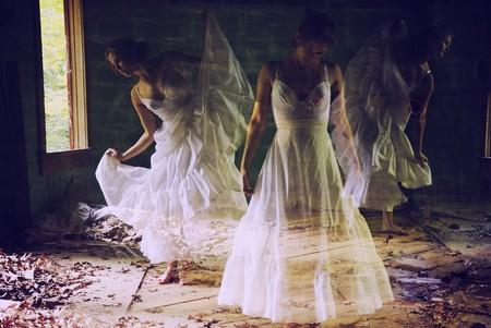 She haunts me - abstract, fantasy, ghost, white, haunts, dress