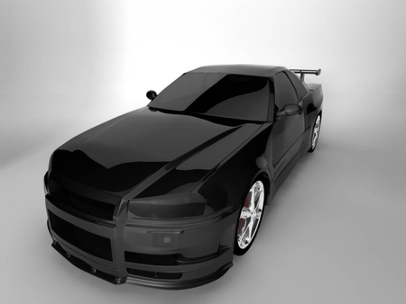 Black Skyline GTR - black, tuned, skyline, gtr, nissan