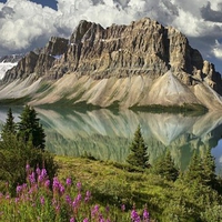 amazing mountain reflection