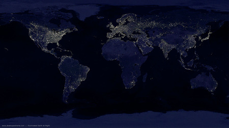 Earth_at_Night - at night, picture, earth, beautiful