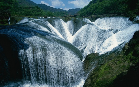 magnificent waterfalls - magnificent, nature, waterfalls, china