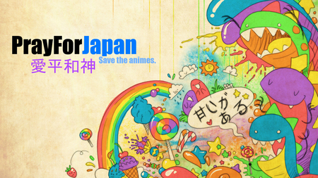 Pray for Japan - anime, cool, pray, colorful, japan, awesome, graffiti, monsters, nice