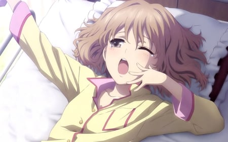 cute babe - nice, bed, girl, female, adorable, child, cool, anime, cute, babe