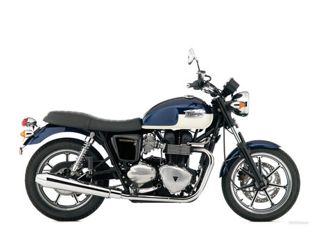 Triumph Bonneville - white, bonneville, blue, triumph