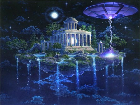 Celestial Palace - space, moon, planets, fantasy, castles, palaces