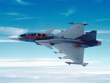 Saab Gryphon (Gripen) - swedish, fighter, jet, saab