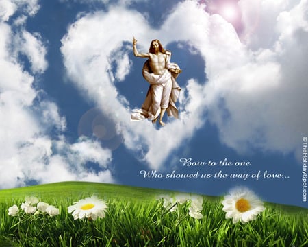 easter - easter, flowers, jesus, greeting