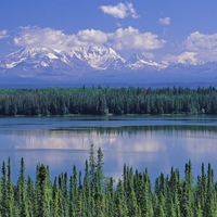 Willow Lake and Mount Wrangell