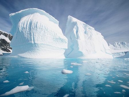 Pleneau Island Antarctic Peninsula - ice, winter, snow, island, ocean, antarctica, peninsula, sky