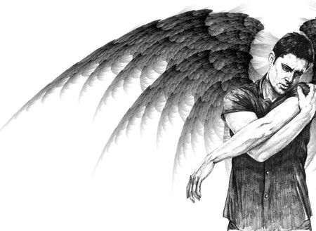 My Angel - abstract, draw, angel, man, wings, fantasy