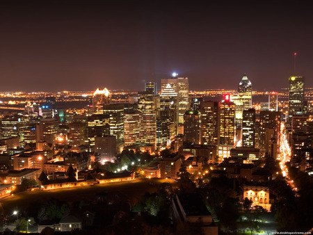 Montreal_City - montreal, picture, beautiful, city, at night