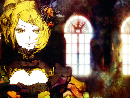 One's upon a time - yellow eyes, kagamine rin, anime, vintage, windows, blonde, ones upon a time