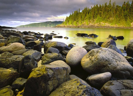 Beautiful Lake - calm, multicolor, lagoon, rivers, brown, serene, great lakes, misty, colorus, cloudy, north america, maroon, moss, colors, natural, stones, laguna, pines, gray, green, shadows, bay, blue, yellow, amazing, leaves, forests, sky, clouds, water, cool, colorful, islands, black, wood, firs, macro, nice, beije, close-up, beauty, fullscreen, white, picture, nature, tranquility, background, lakes, wallpaper, archipelago, reflections, coast, desktop, creeks, rocky, mirror, grove, branches, trees, image, beautiful, reflected, pc, canada, awesome, multi-coloured, leaf, mountains, rocks