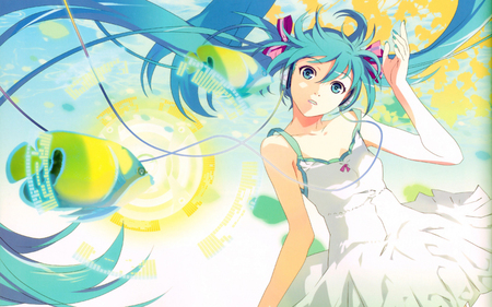 Vocaloid Miku - pretty, vocaloid girls, anime, vocaloid, hatsune miku, anime headphones, miku, cute miku, vocaloid miku